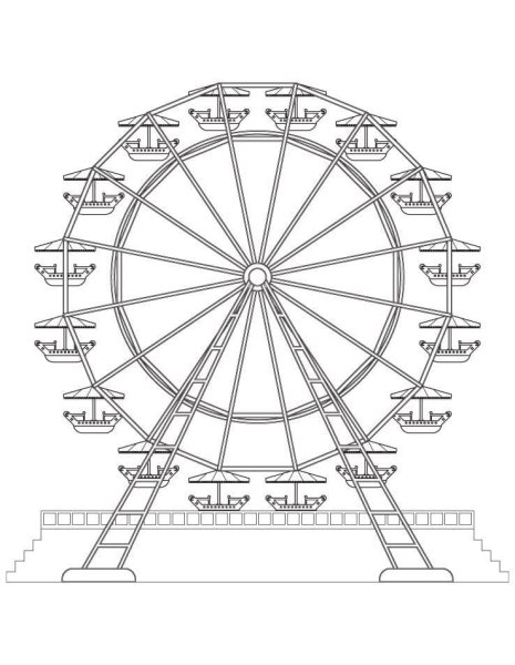 Колесо обозрения карандашом