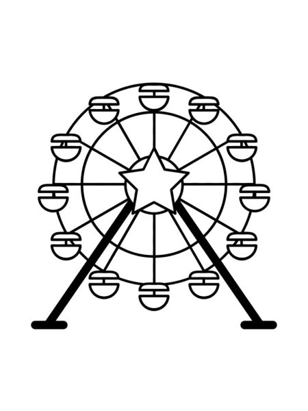 Колесо обозрения нарисовать