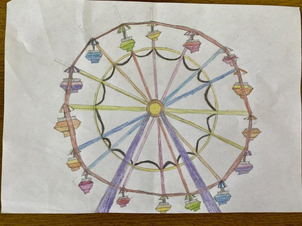 Раскраска парк развлечений для детей