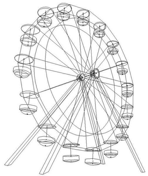 Колесо обозрения раскраска