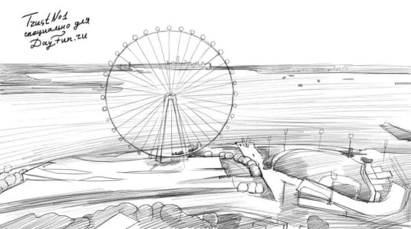 Колесо обозрения рисунок