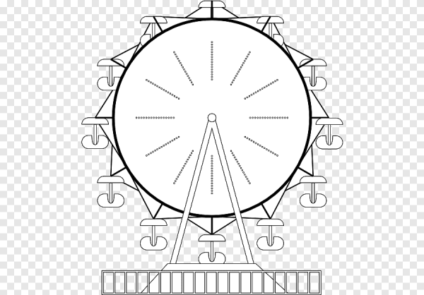 Колесо обзрение раскраска для детей