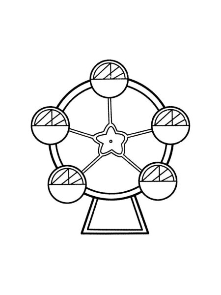 Колесо обозрения нарисовать