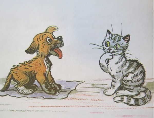 Иллюстрации Сутеева к котёнок Гав