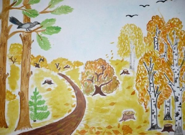 Рисунок на осеннюю тему