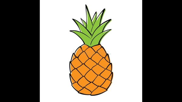 Как нарисовать ананас легко