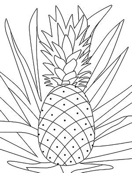 Поэтапное рисование ананаса