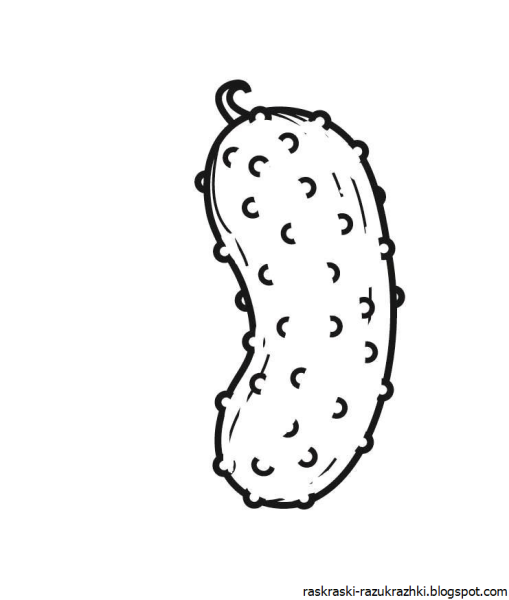 Огурец раскраска