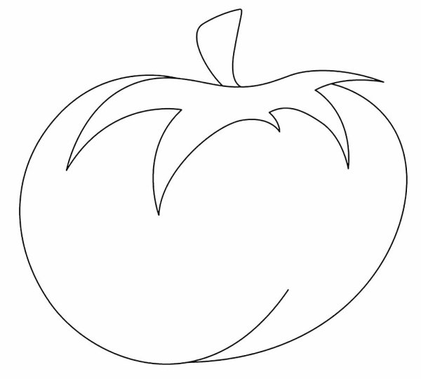 Яблоко и помидор раскраска для детей