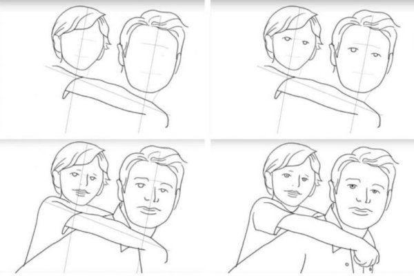 Рисунки для папы пошагово