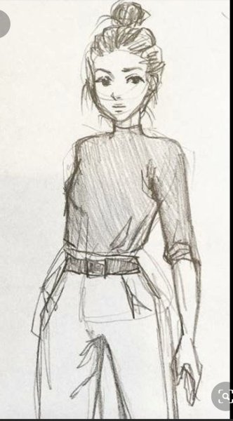 Нарисовать девочку карандашом в полный рост