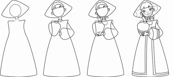 Эскиз русского народного костюма