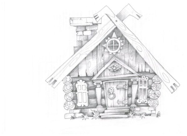 Изба рисунок