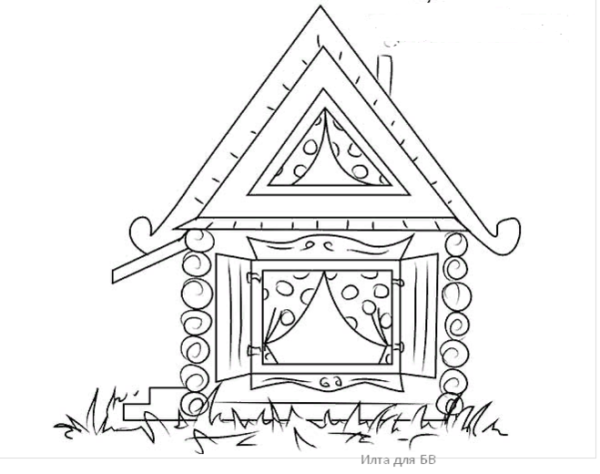 Изба раскраска