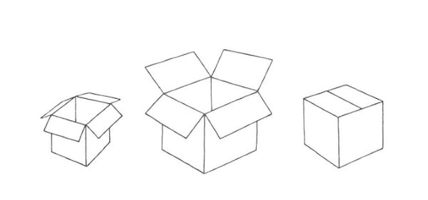 Коробка схематично