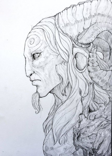 Страшный лес карандашом