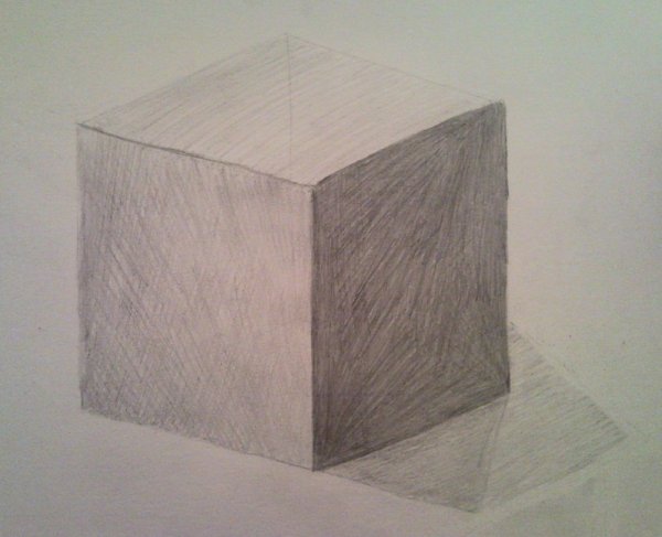 Куб карандашом