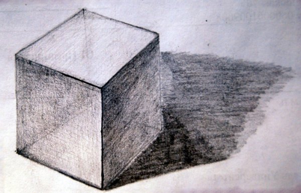 Объемное рисование куб