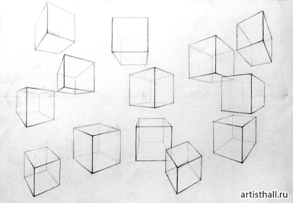 Академическая штриховка Куба