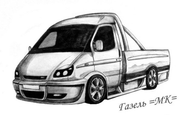 Газель автомобиль рисунок