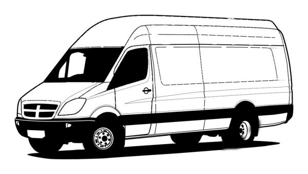 Раскраска Форд Транзит микроавтобус