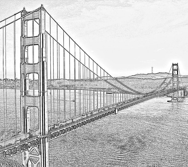 Мост Сан Франциско чертеж