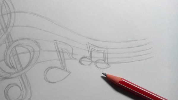 Ноты для рисования карандашом