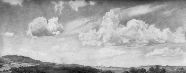 Нарисовать небо карандашом