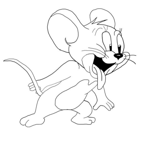 Мышонок Джерри раскраска