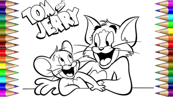 Том и Джерри рисунок карандашом