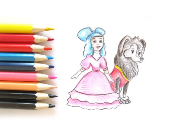 Раскраска Буратино и Мальвина