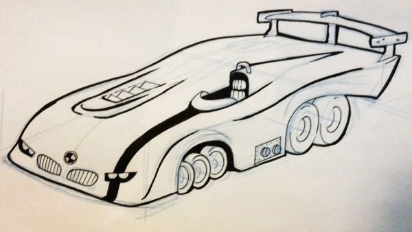 Нарисовать машину будущего