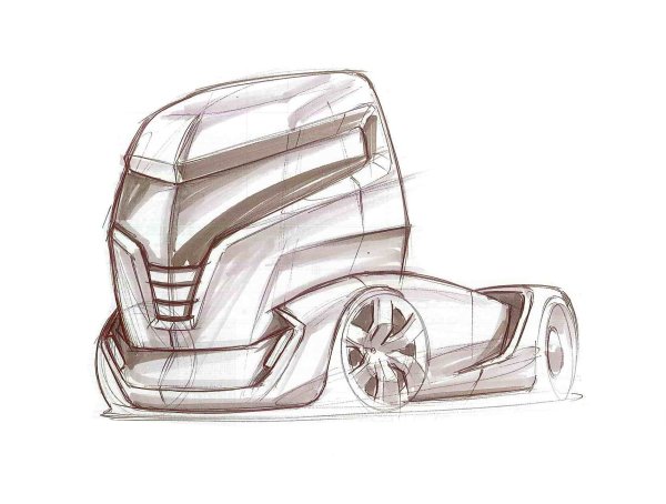 Эскиз автомобиля будущего