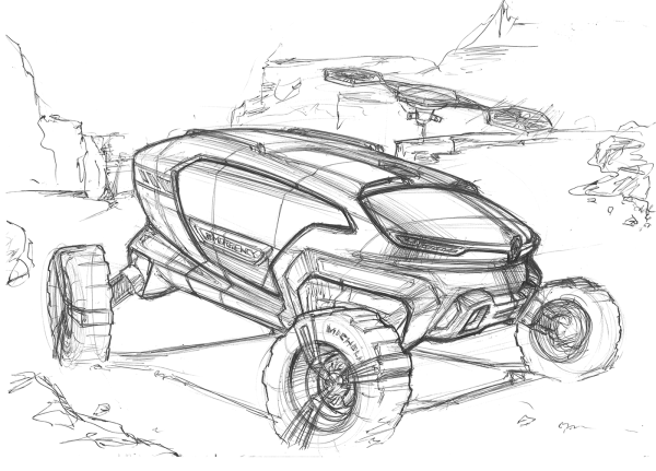 Сельскохозяйственная техника будущего в карандаше