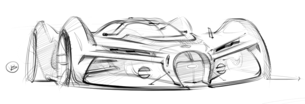 Автомобиль будущего рисование карандашом