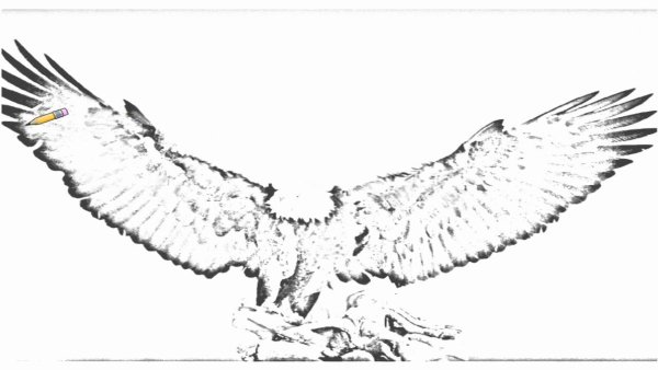 Иллюстрация к стихотворению с Поляны Коршун поднялся