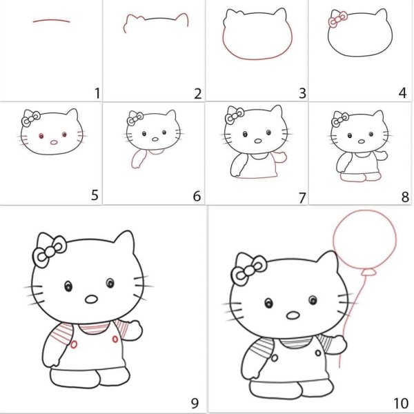 Легкие рисунки Хеллоу Китти