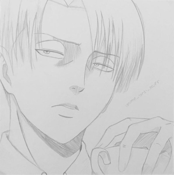 Леви Аккерман для срисовки