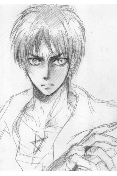 Эрен Йегер Титан карандашом