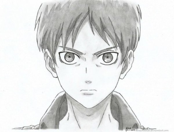 Эрен Йегер карандашом