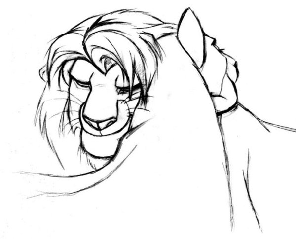 Раскраска Король Лев шрам