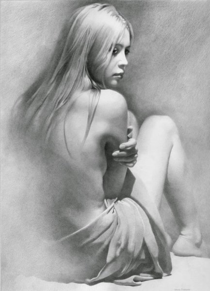 Рисунок девушки карандашом