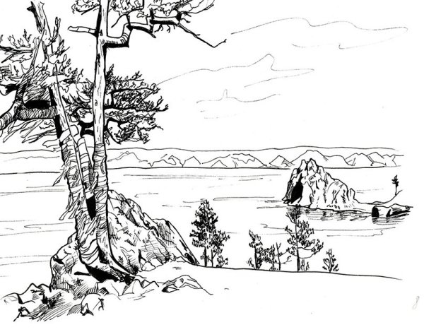 Раскраска природа Байкала