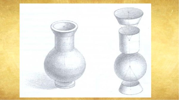 Ваза натюрморт карандашом