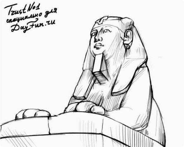 Сфинкс Египет рисованный