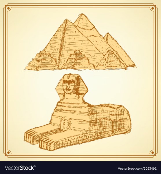 Сфинкс Гизы Египет рисунок