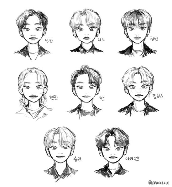 Феликс Stray Kids рисовать