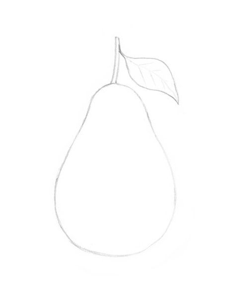 Груша раскраска