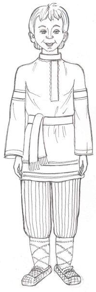 Русские рубахи для раскрашивания