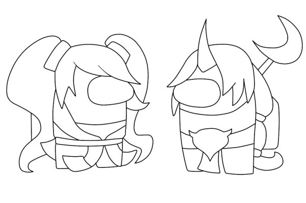 Раскраска амонг АС